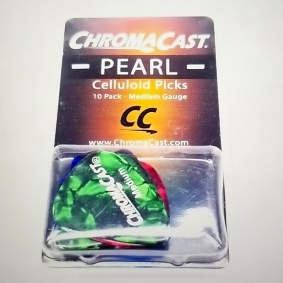 ChromaCast‎ Pearl Celluloid Guitar Picks Pack of 10 - Picture 1 of 2
